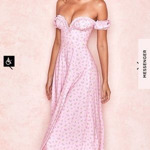 Pink Floral Strapless MIDI sundress. House of CB 🩷 Like new! 135 OBO
